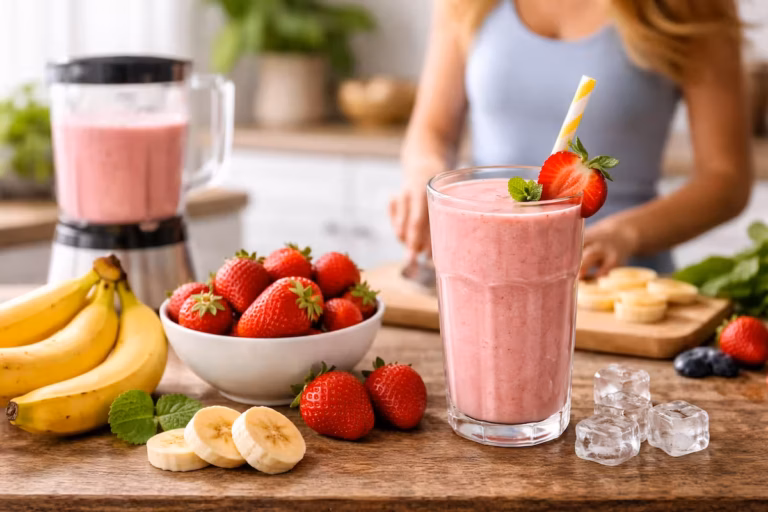 Erdbeer Bananen Smoothie