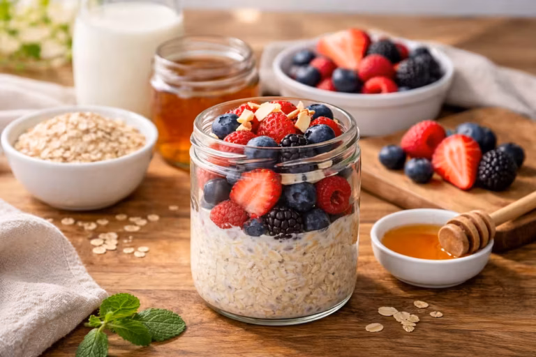 Overnight Oats mit Beeren