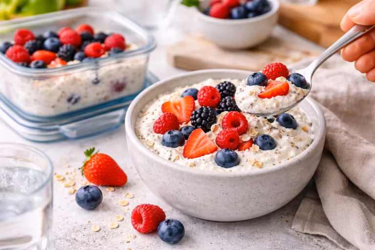 Schneller Quark Snack mit Beeren