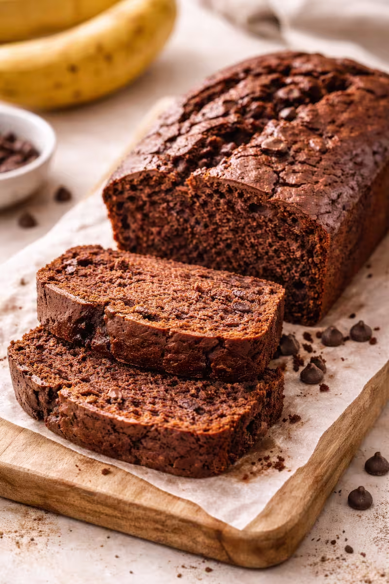 Aufgeschnittener Schokokuchen mit saftiger Struktur in Nahaufnahme