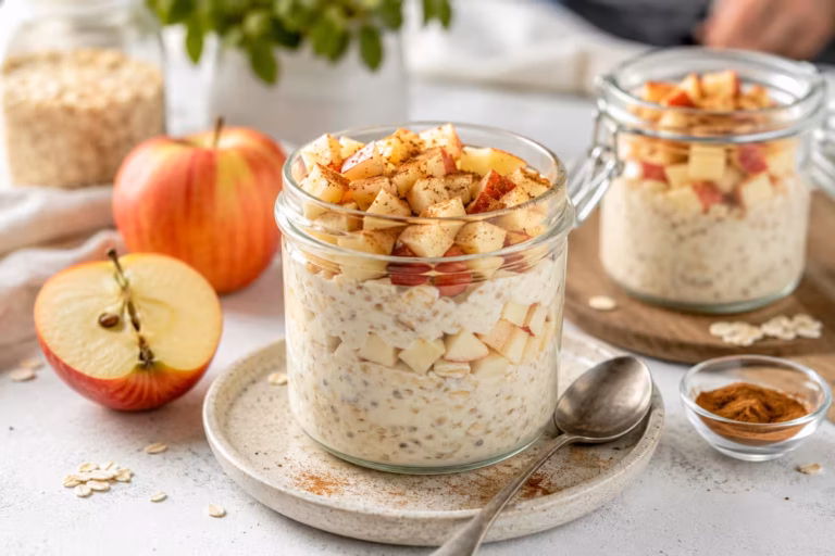 Overnight Oats Apfel mit Zimt für einen entspannten Morgen 4 Apfel-Zimt Overnight Oats