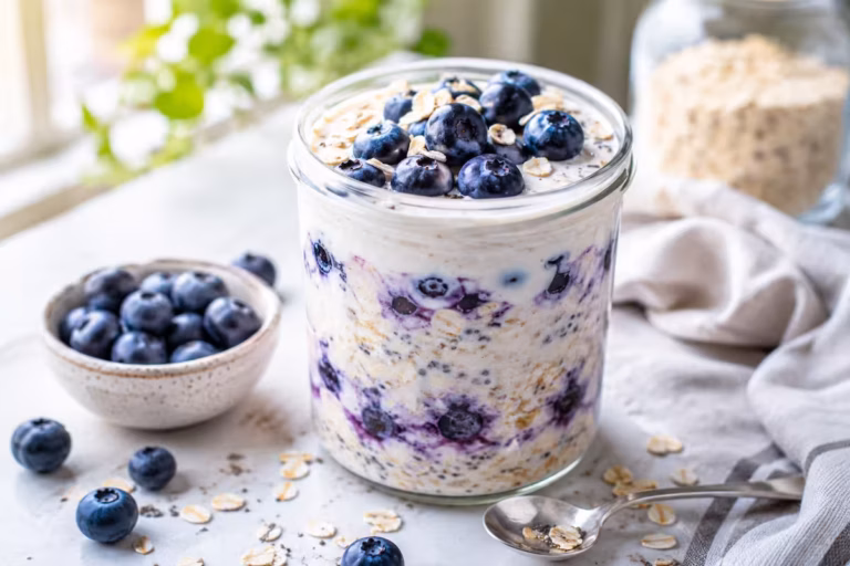 Overnight Oats Heidelbeeren