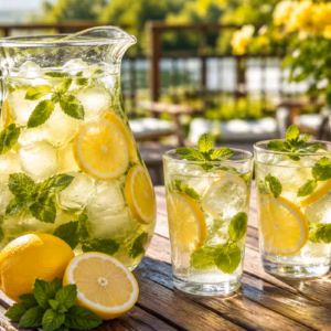 Fertiges Gericht: Zitronen-Minz-Limonade selber machen: Erfrischung für heiße Tage