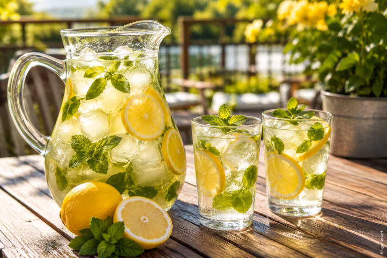 Zitronen-Minz-Limonade selber machen: Erfrischung für heiße Tage 4 Zitronen-Minz-Limonade