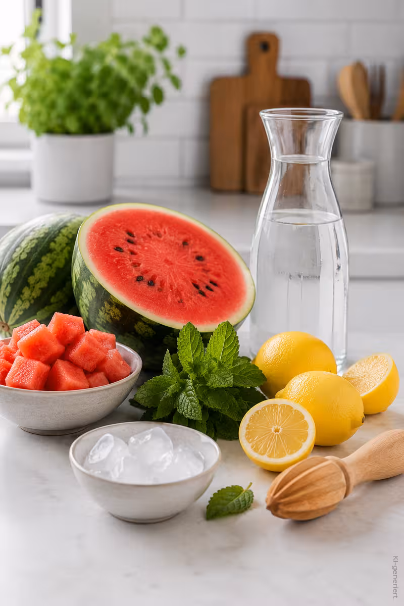 Zutaten für: Fruchtige Wassermelonen Limonade für warme Tage