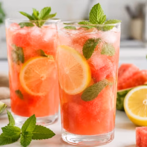 Fruchtige Wassermelonen Limonade für warme Tage 7 Fertiges Gericht: Fruchtige Wassermelonen Limonade für warme Tage