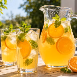 Fertiges Gericht: Orangenlimonade selber machen – einfaches Rezept für heiße Tage