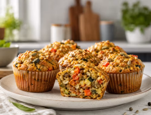 Fertiges Gericht: Vegane Protein Muffins für Arbeit, Schule und unterwegs