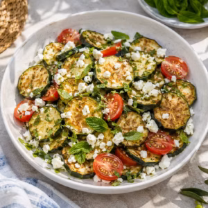 Zucchini mit Feta: schnelles Sommergericht aus der Pfanne 7 Fertiges Gericht: Zucchini mit Feta: schnelles Sommergericht aus der Pfanne