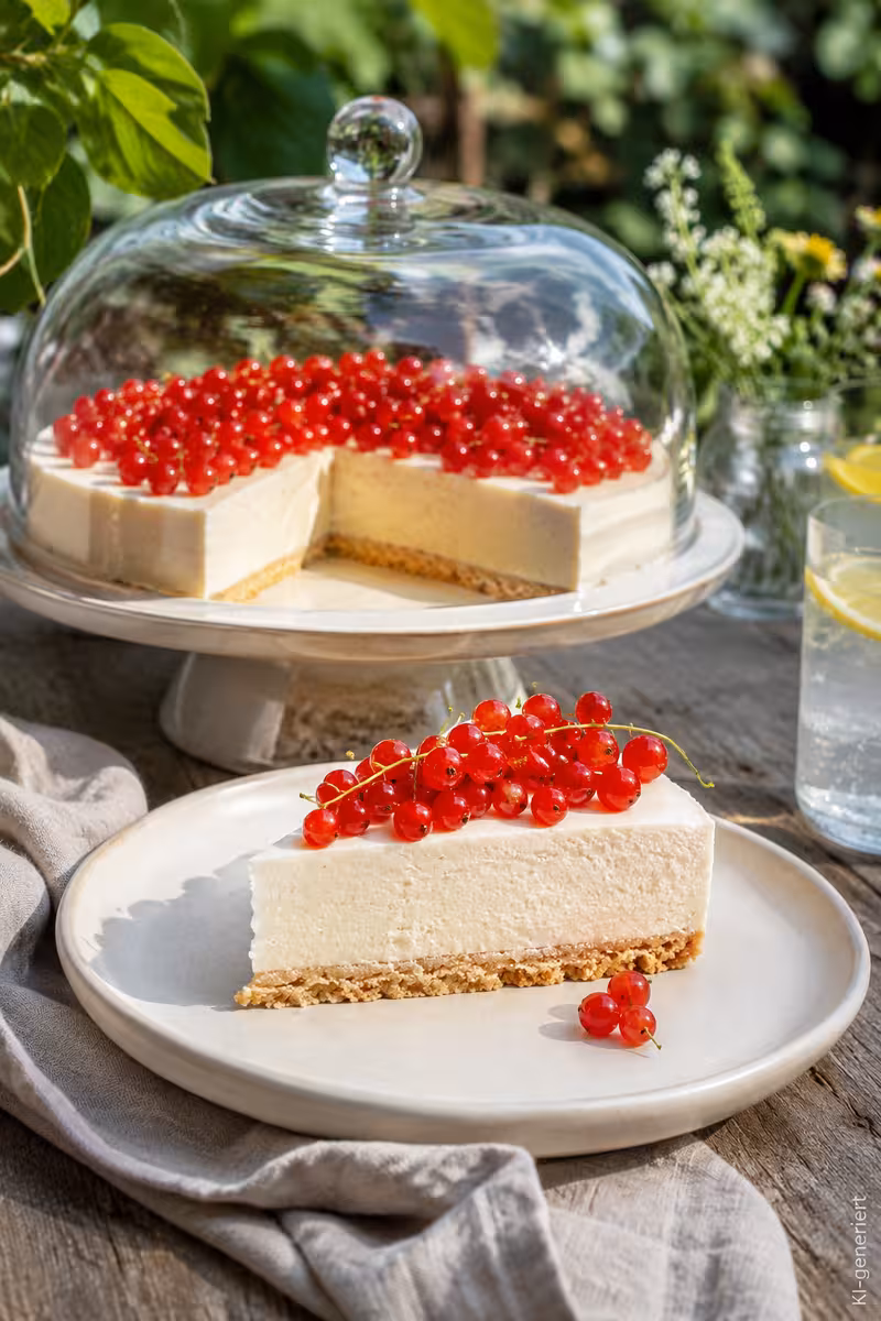 Einfache No-Bake-Torte mit Johannisbeeren 8 Weitere Ansicht zu: Einfache No-Bake-Torte mit Johannisbeeren