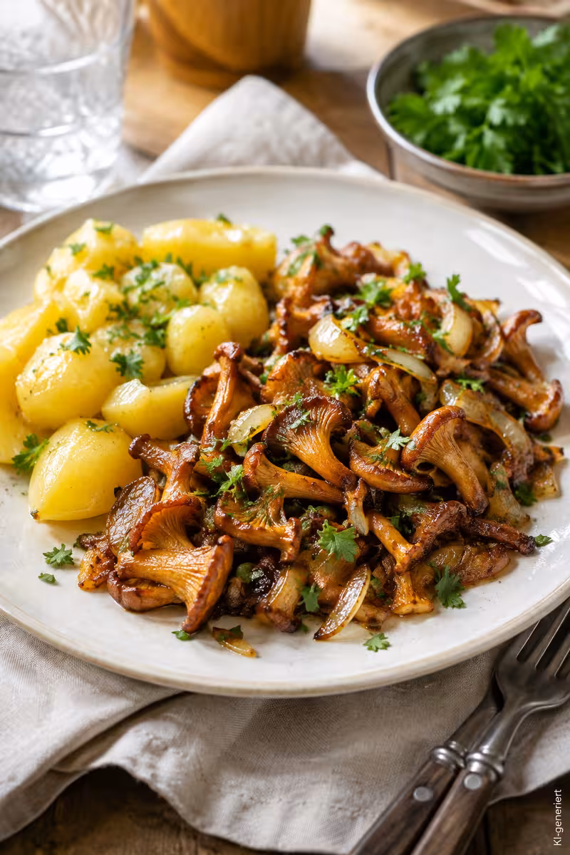 Pfifferlinge-Rezept: einfach mit Zwiebeln und Petersilie 8 Weitere Ansicht zu: Pfifferlinge-Rezept: einfach mit Zwiebeln und Petersilie