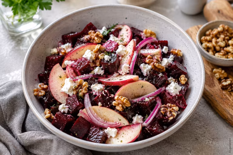 Rote-Bete-Salat mit Apfel und Walnüssen