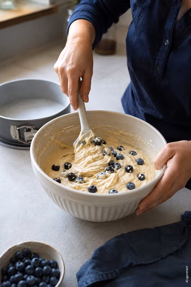 Saftiger Blaubeerkuchen mit frischen Beeren 7 Zubereitung von: Saftiger Blaubeerkuchen mit frischen Beeren
