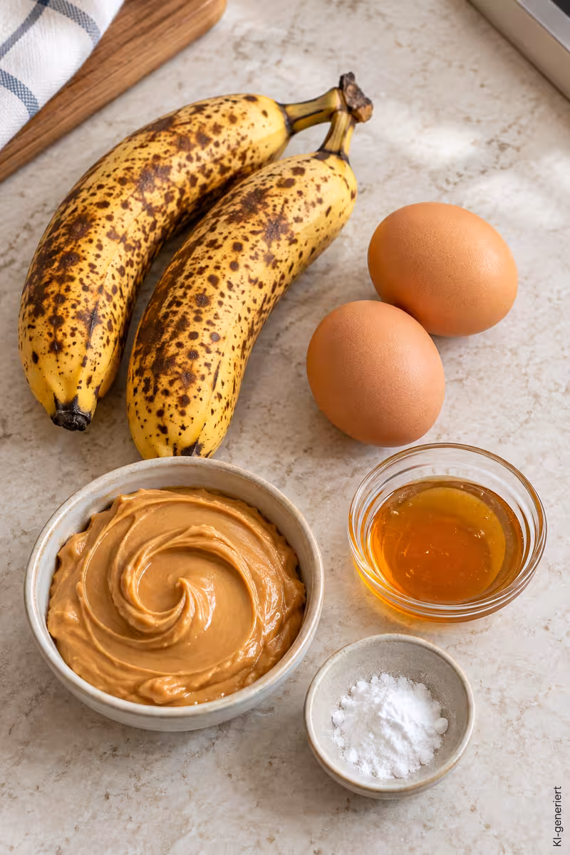 Zutaten für: Bananenbrot ohne Mehl backen