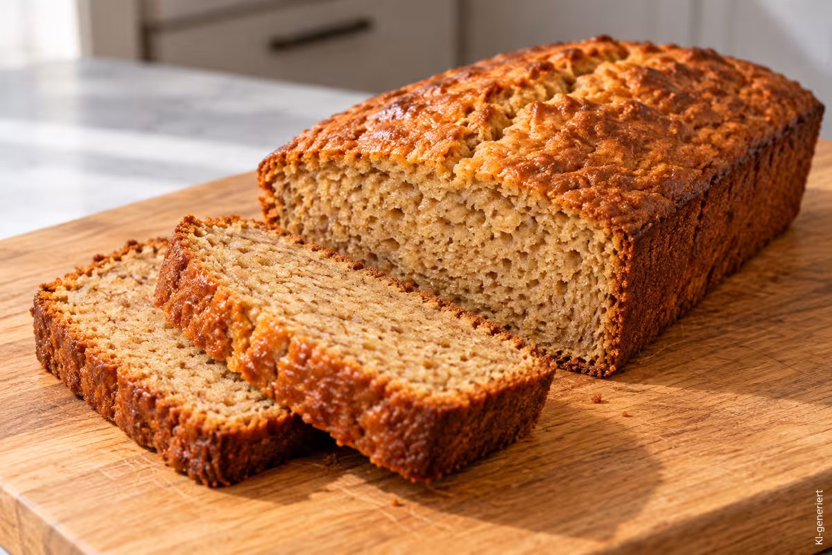 Fertiges Gericht: Bananenbrot ohne Mehl backen